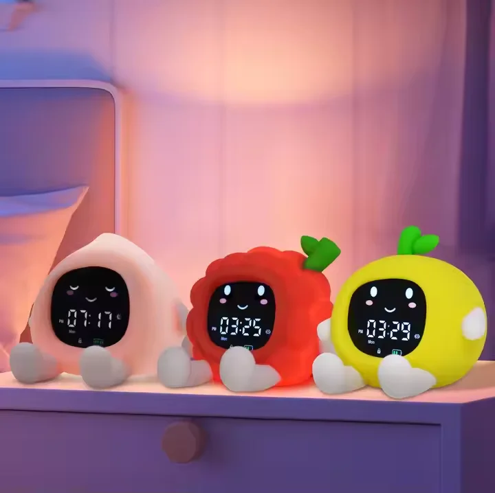 Reloj despertador infantil con forma de fruta