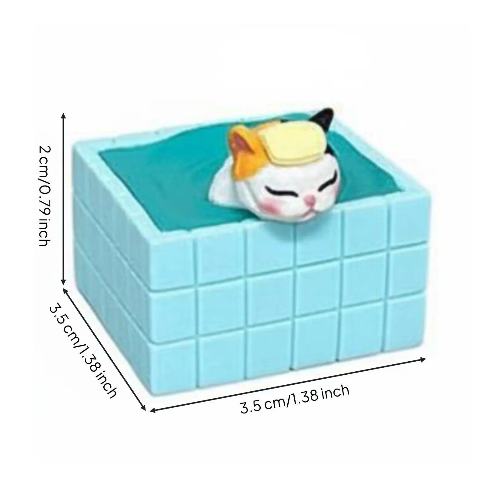 Estatua gato bañándose resina – Decoración hogar y oficina - imagen 2