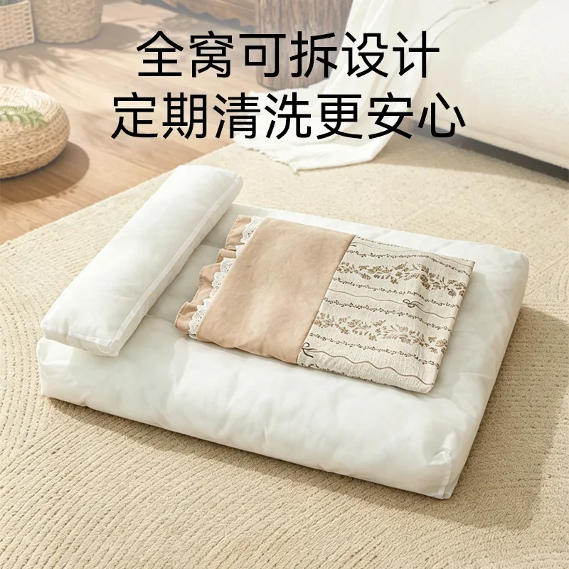 Cama para perros pequeña lavable – Funda extraíble, 4 estaciones - imagen 5