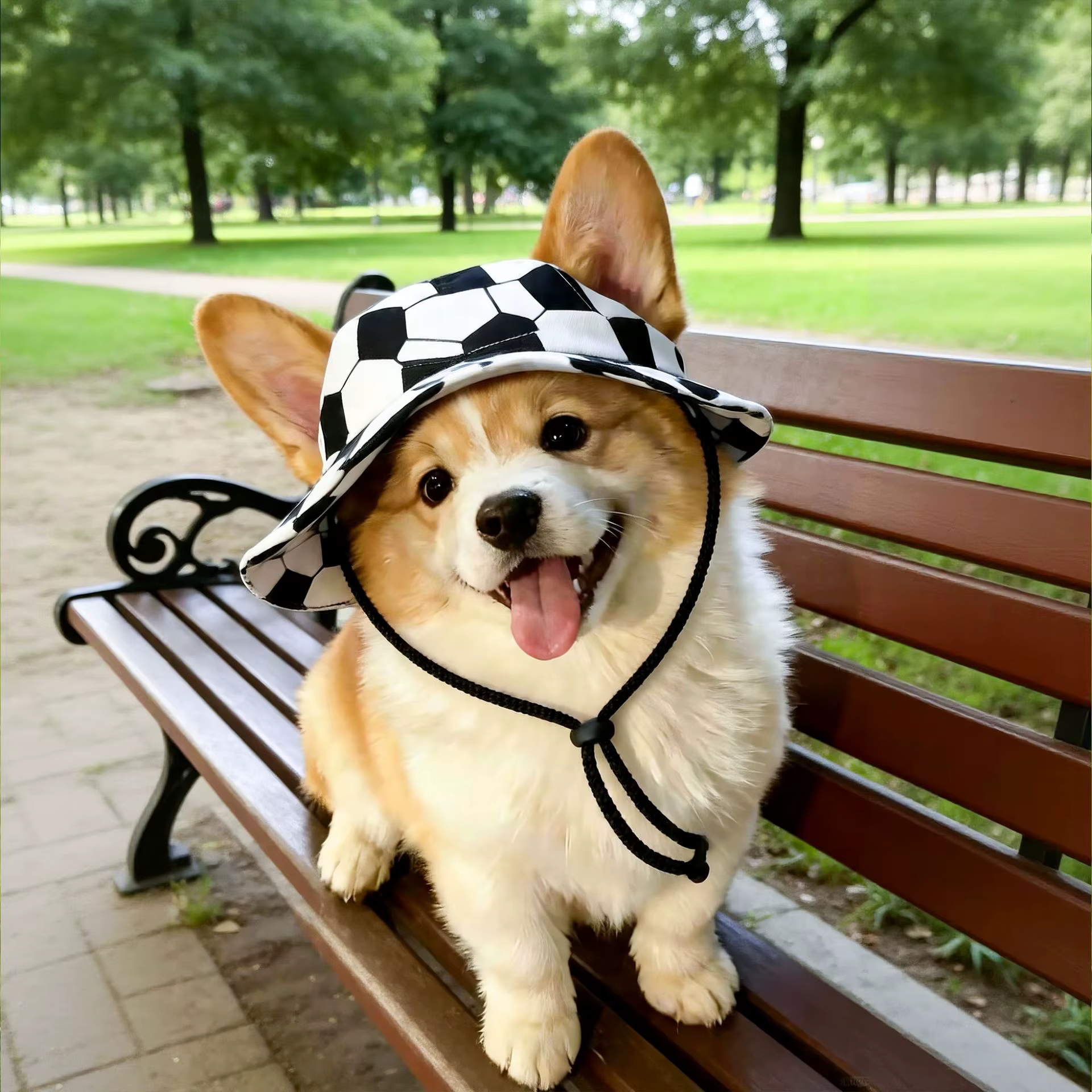 Gorro de protección solar para perros pequeños con sombrero decorativo - imagen 3