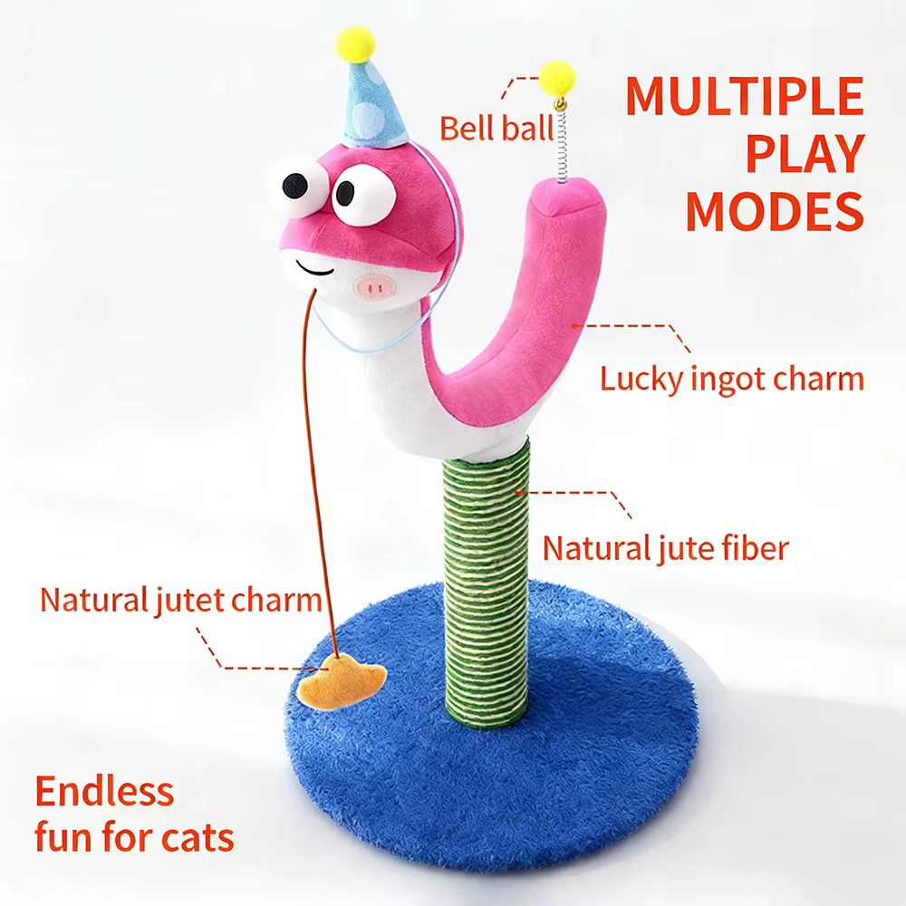 Árbol rascador para gatos pequeños de interior con postes serpiente - imagen 2