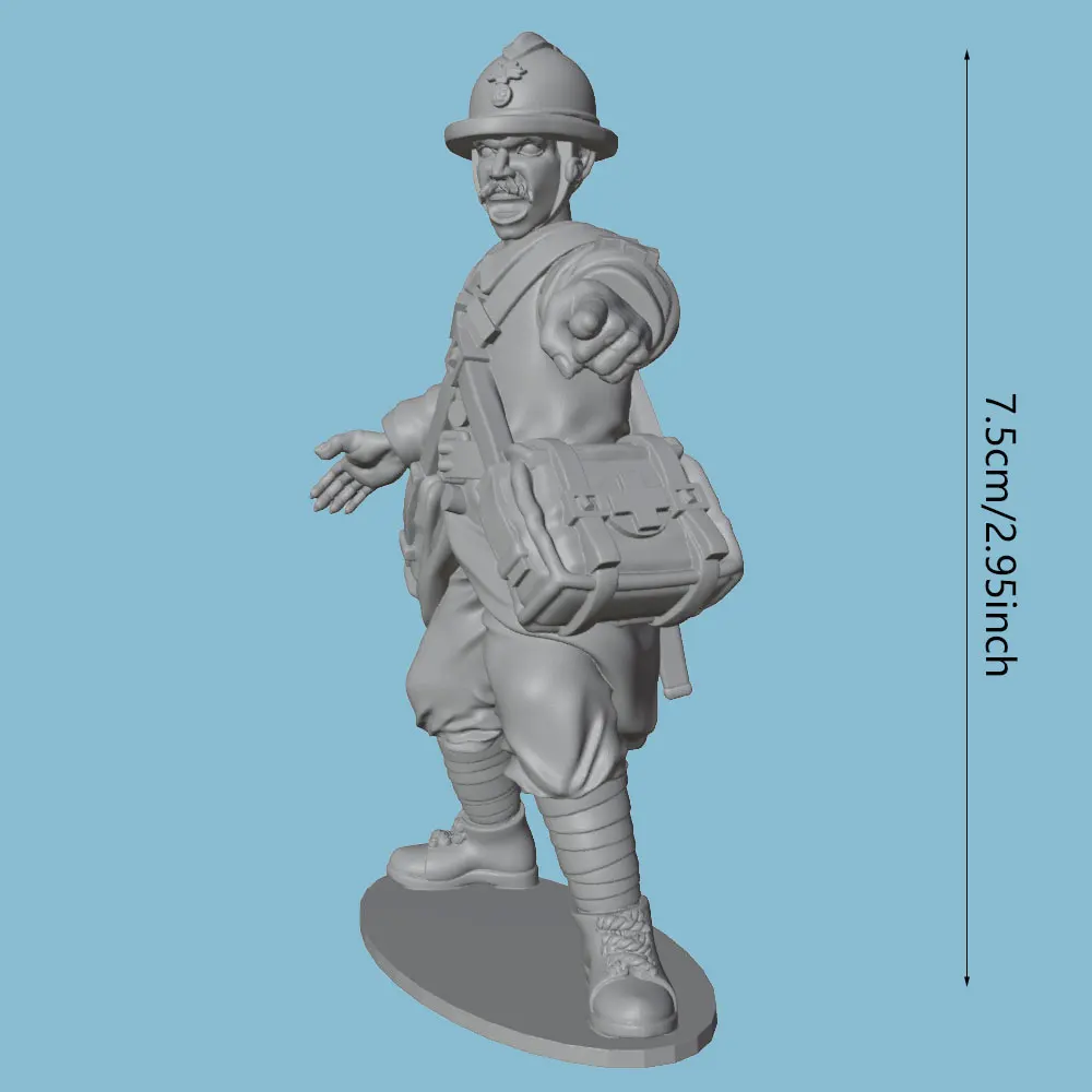 Detalle de figura de resina para juegos de rol