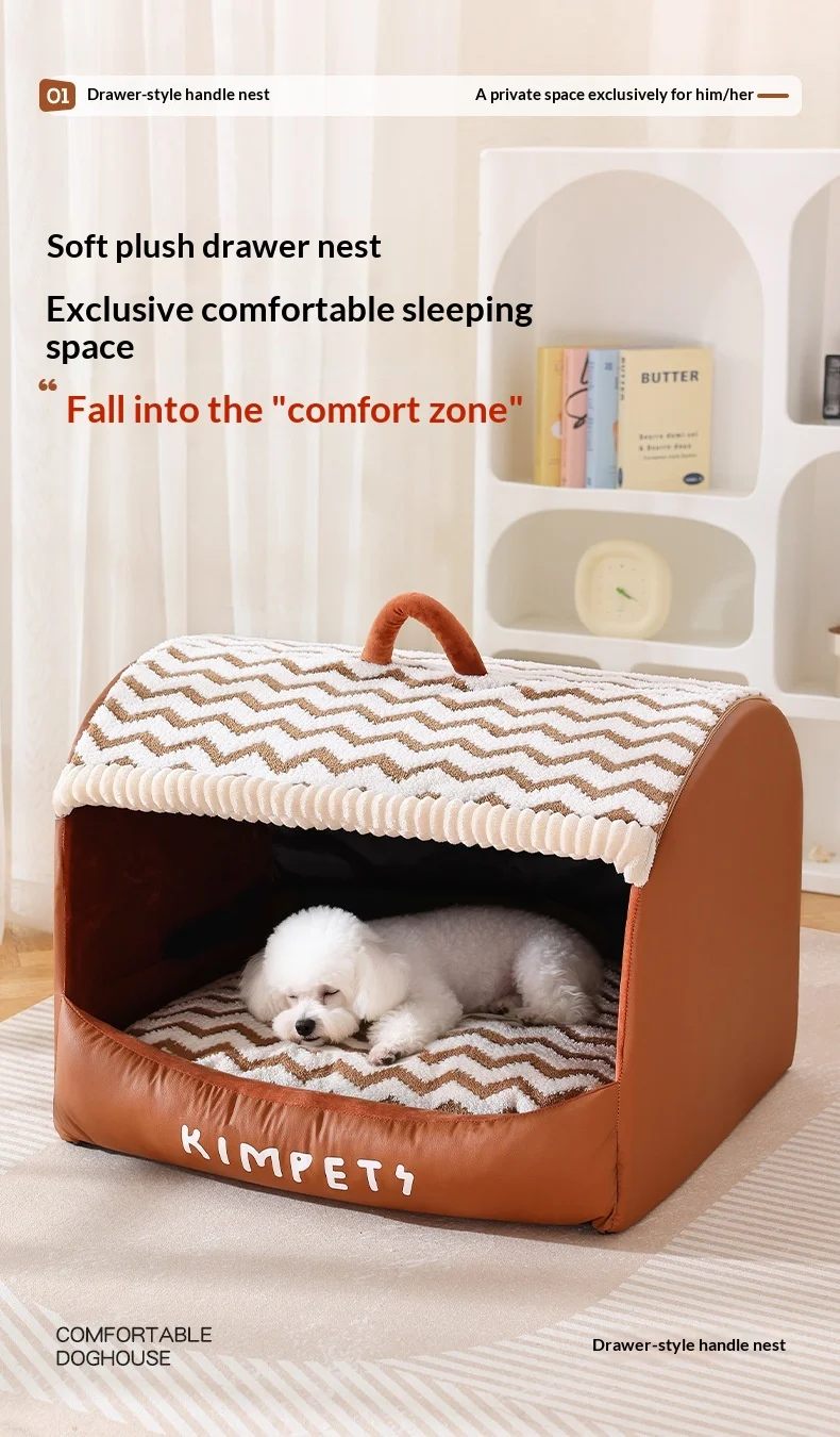 Cama en forma de casa para perros grandes