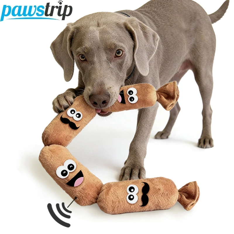 Juguete de peluche interactivo para perros con sonido y mordida - imagen 2