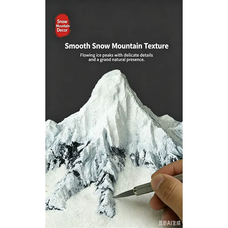 Adorno rocalla acuario estilo chino – Montaña dorada imitación piedra - imagen 4