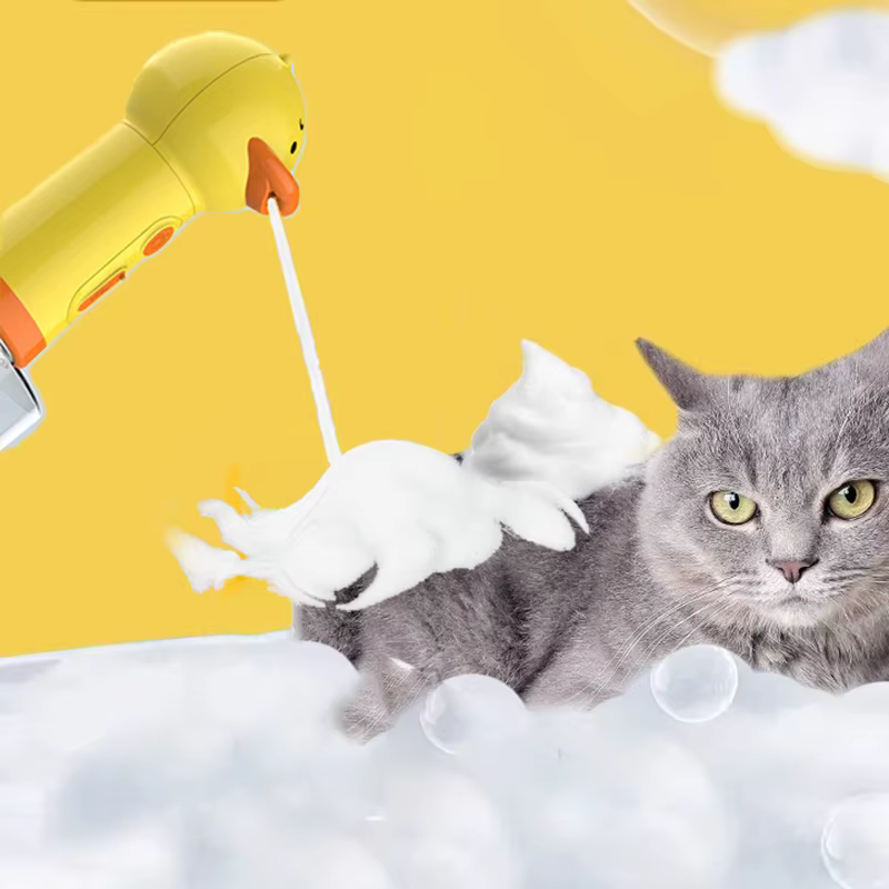 Dispensador compacto para baño de mascotas