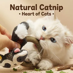 Juguetes resistentes para gato con hierba gatera y limpieza dental