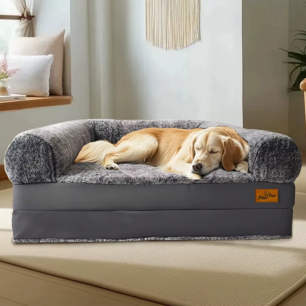 Sofá cama calmante para perros grandes, lavable e impermeable - imagen 3