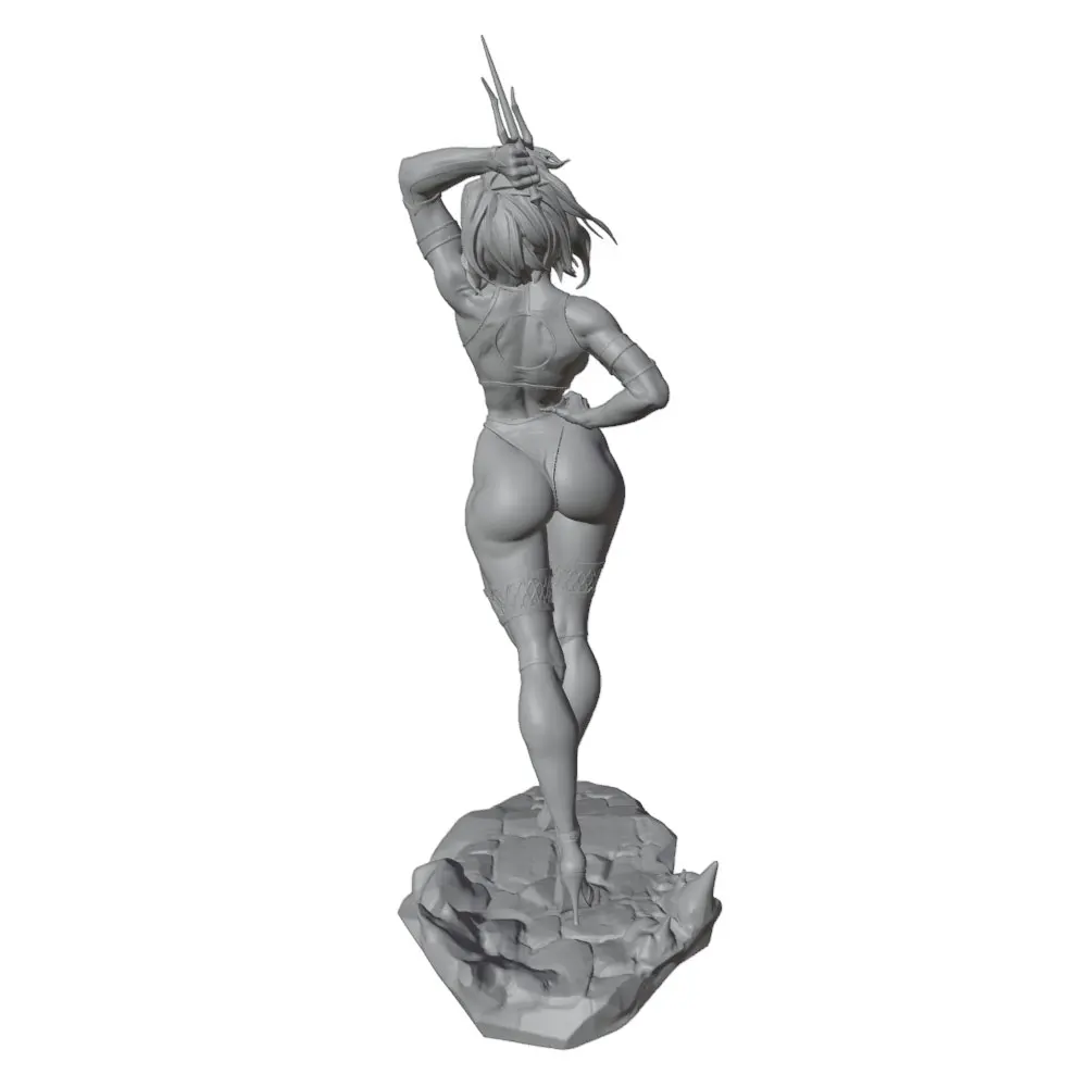 Figura de resina DIY de guerrera, sin montar ni pintar - imagen 3