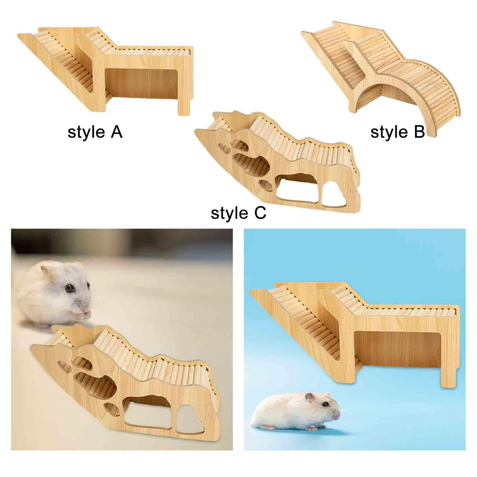Juguete de madera con laberinto para hámster – Castillo con escalada para roedores