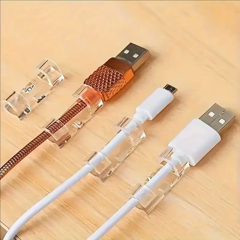 Organizadores de cables transparentes con clips adhesivos para mascotas - imagen 3