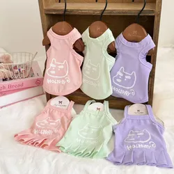 Camiseta sin mangas de verano fresca para perros y gatos pequeños