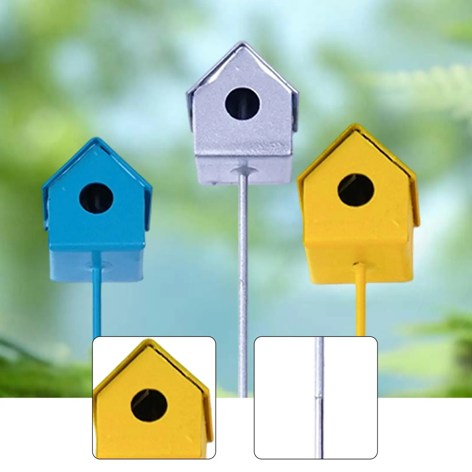 Casita de pájaros decorativa en miniatura para terrarios y macetas - imagen 5