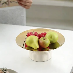 Bandeja redonda con pedestal para gatos y perros, fácil limpiar