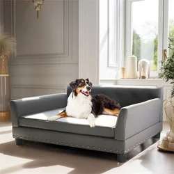 Sofá cama elevado para perros grandes: cojín cómodo y resistente