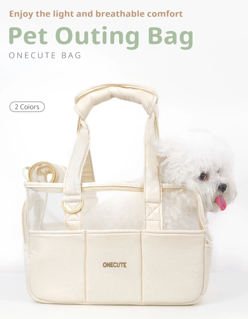 Mochila de viaje para mascotas vista frontal con mesh transpirable