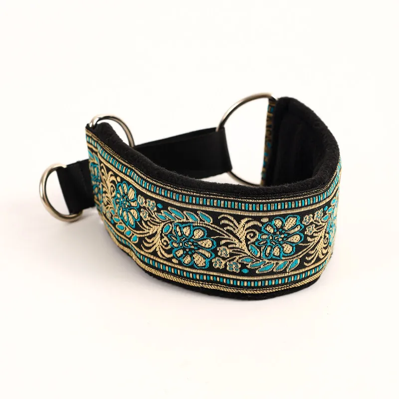 Collar cálido étnico para Whippet y galgo italiano punk de invierno