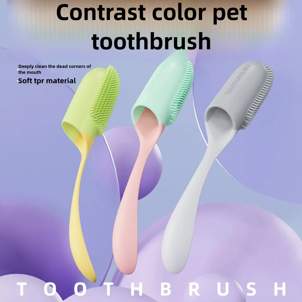 Cepillo dental para perros y gatos en dedo