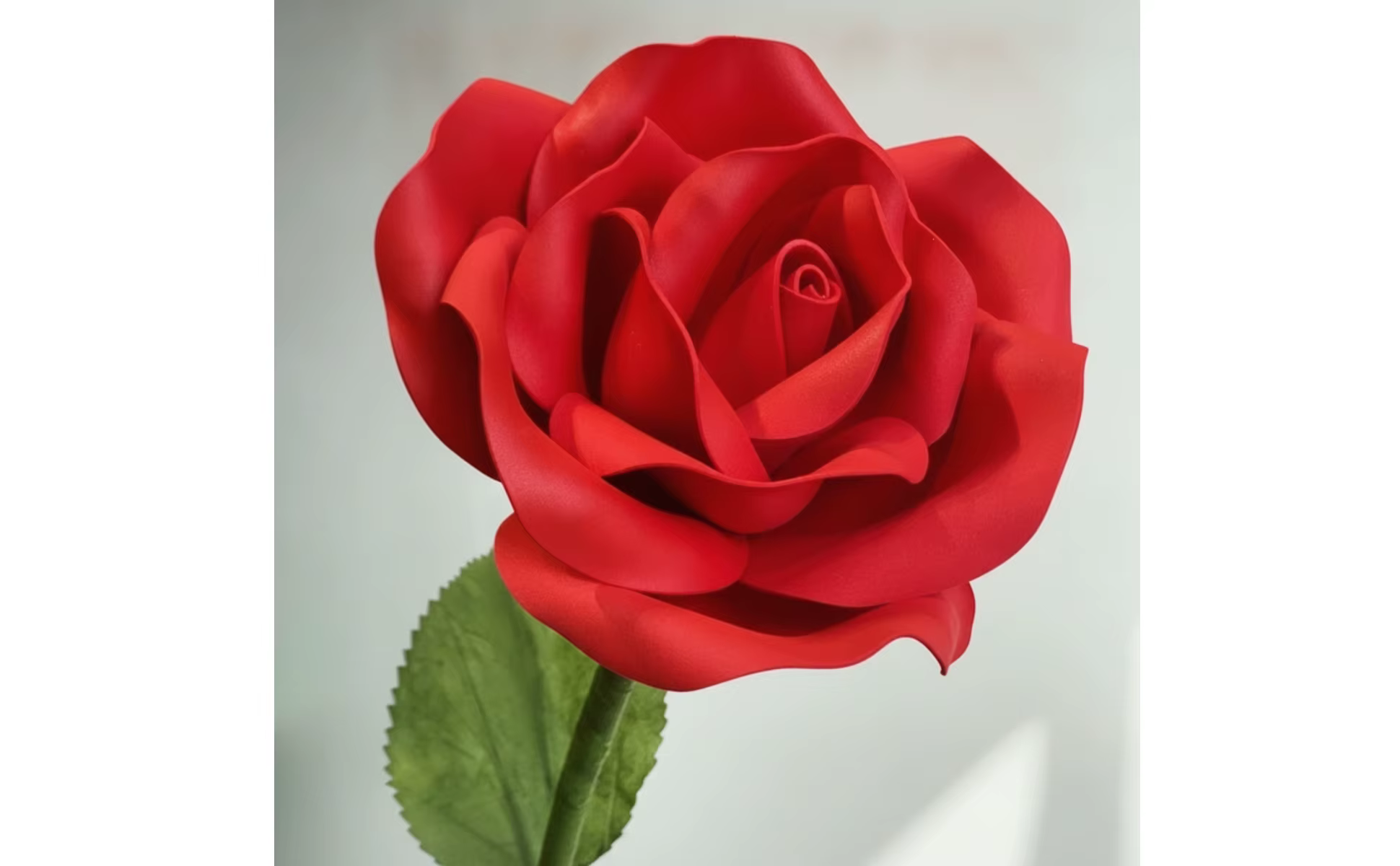 Cabeza de Rosa sin Tallo decorativa y realista