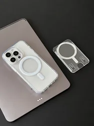 Cartera magnética para teléfono con tarjetero acrílico transparente