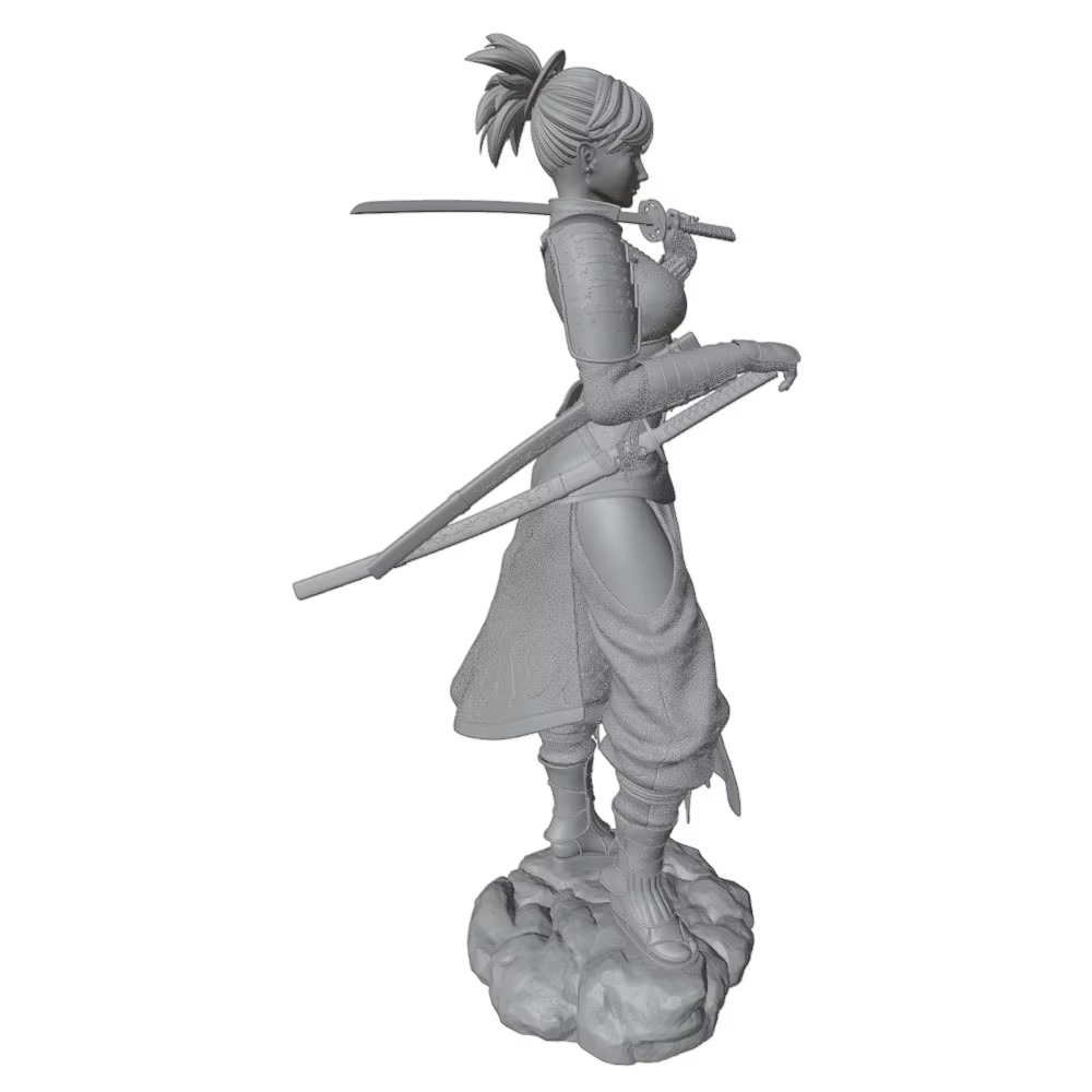 Miniatura 3D de guerrera, sin pintar ni montar, para gatos y perros - imagen 3