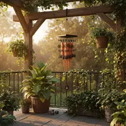 Campana de Viento Decorativa en Cobre – Sonido Relajante para Jardín