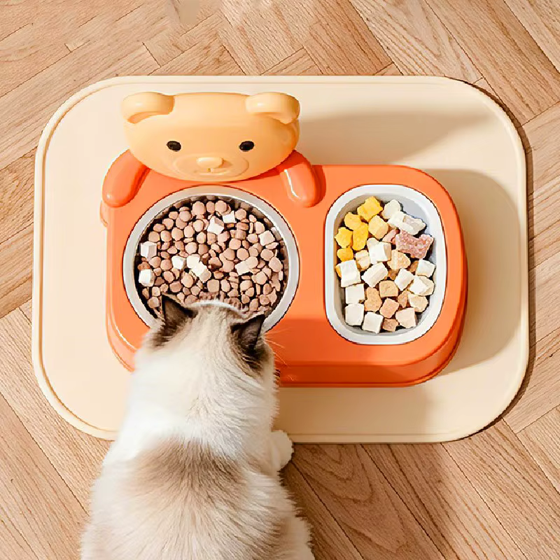 Comedero Doble Acero Inoxidable para Perros y Gatos – Antideslizante - imagen 5