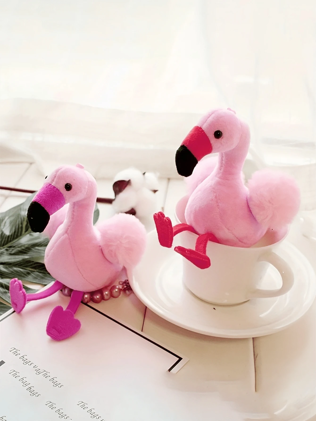 Juguete de peluche flamenco rosa para perros pequeños