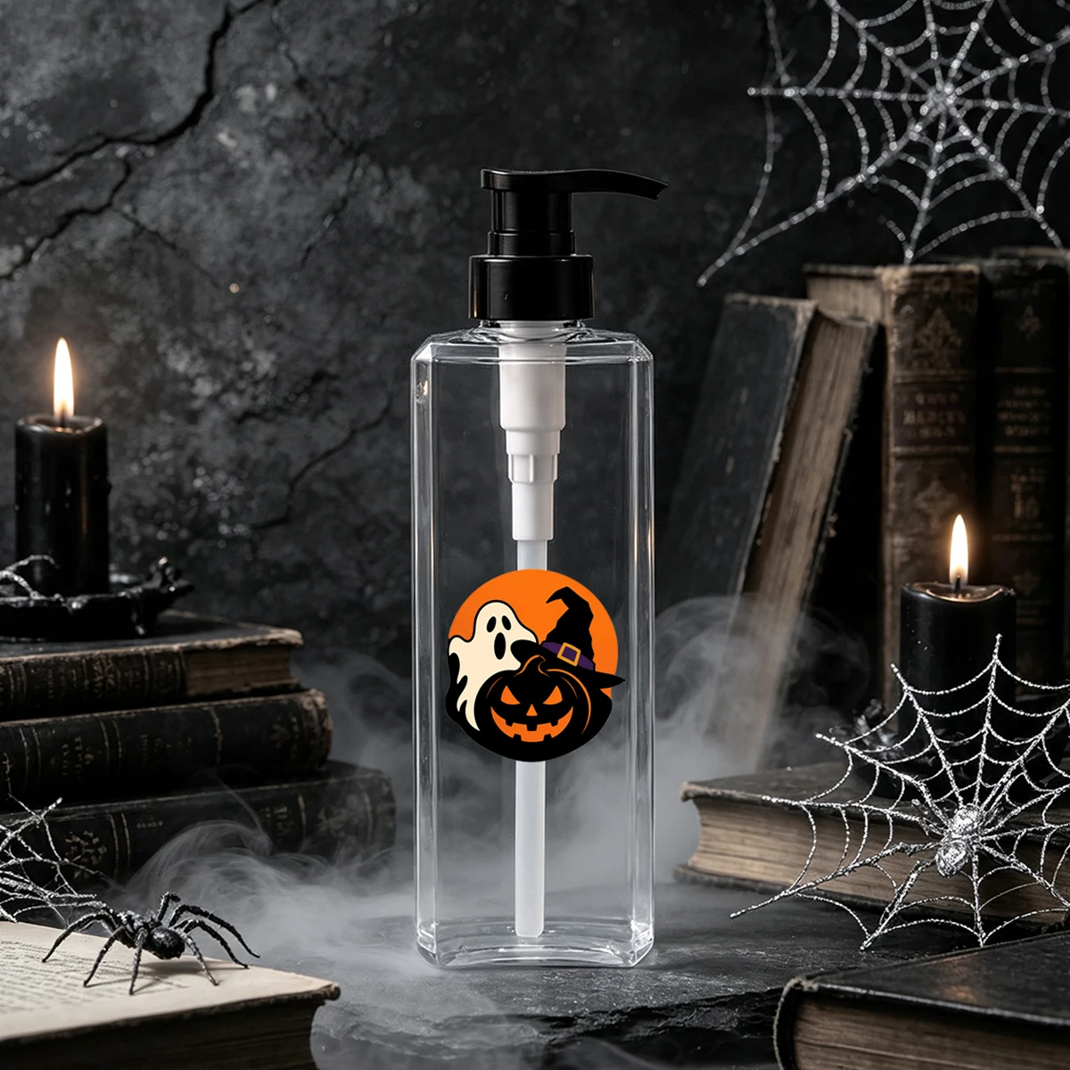 Dispensador de Jabón Halloween con Bomba – Botella Transparente para Champú y Loción - imagen 2