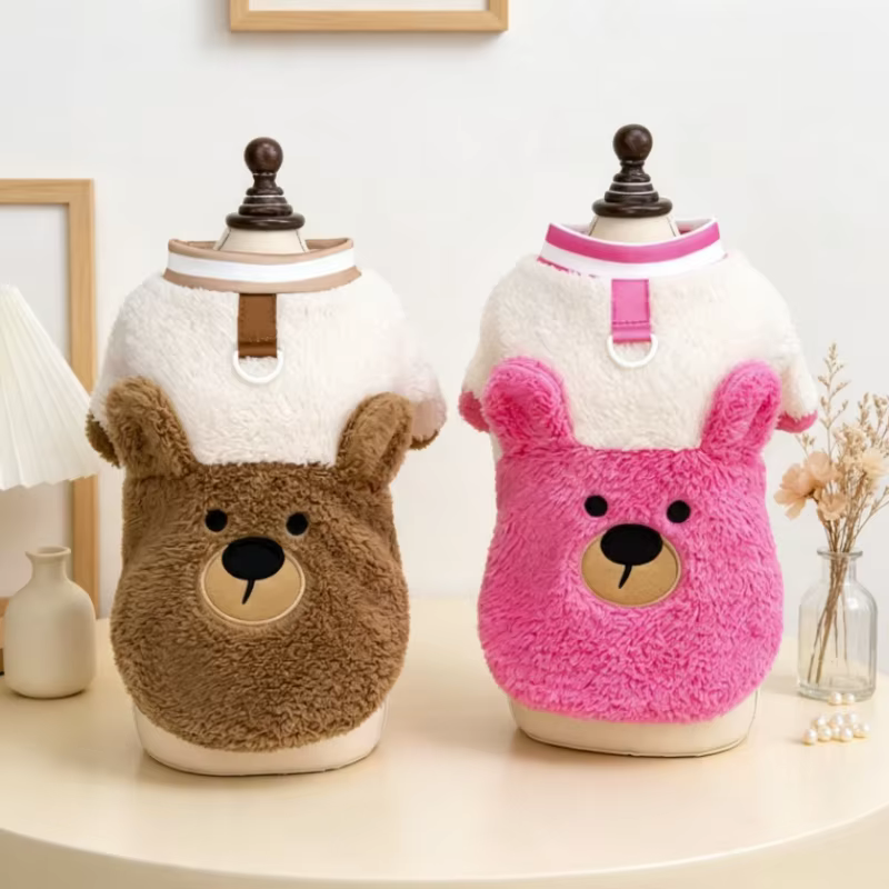 Sudadera disfraz oso para perro – Capucha cálida de felpa - imagen 5