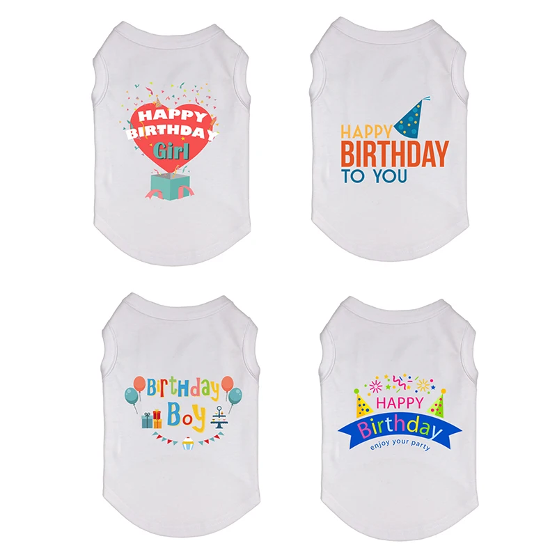 Diseño festivo del disfraz de cumpleaños para mascotas en verano