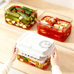 Caja de almacenamiento hermética para kimchi y encurtidos – Organizador 2 en 1