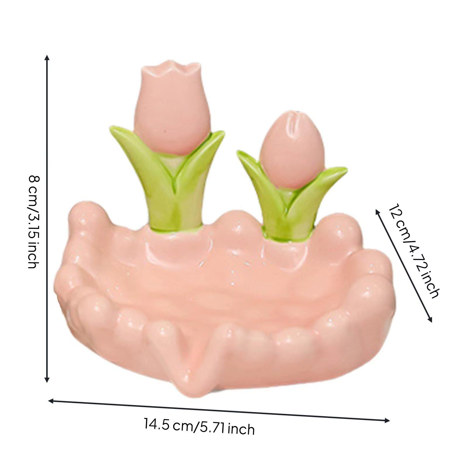 Jabonera de Cerámica Floral para Baño y Cocina – Accesorio Fácil de Limpiar - imagen 3