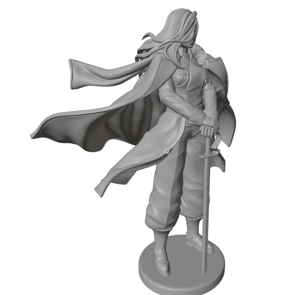 Miniatura GK personaje anime gris 3D 75 mm sin pintar - imagen 3