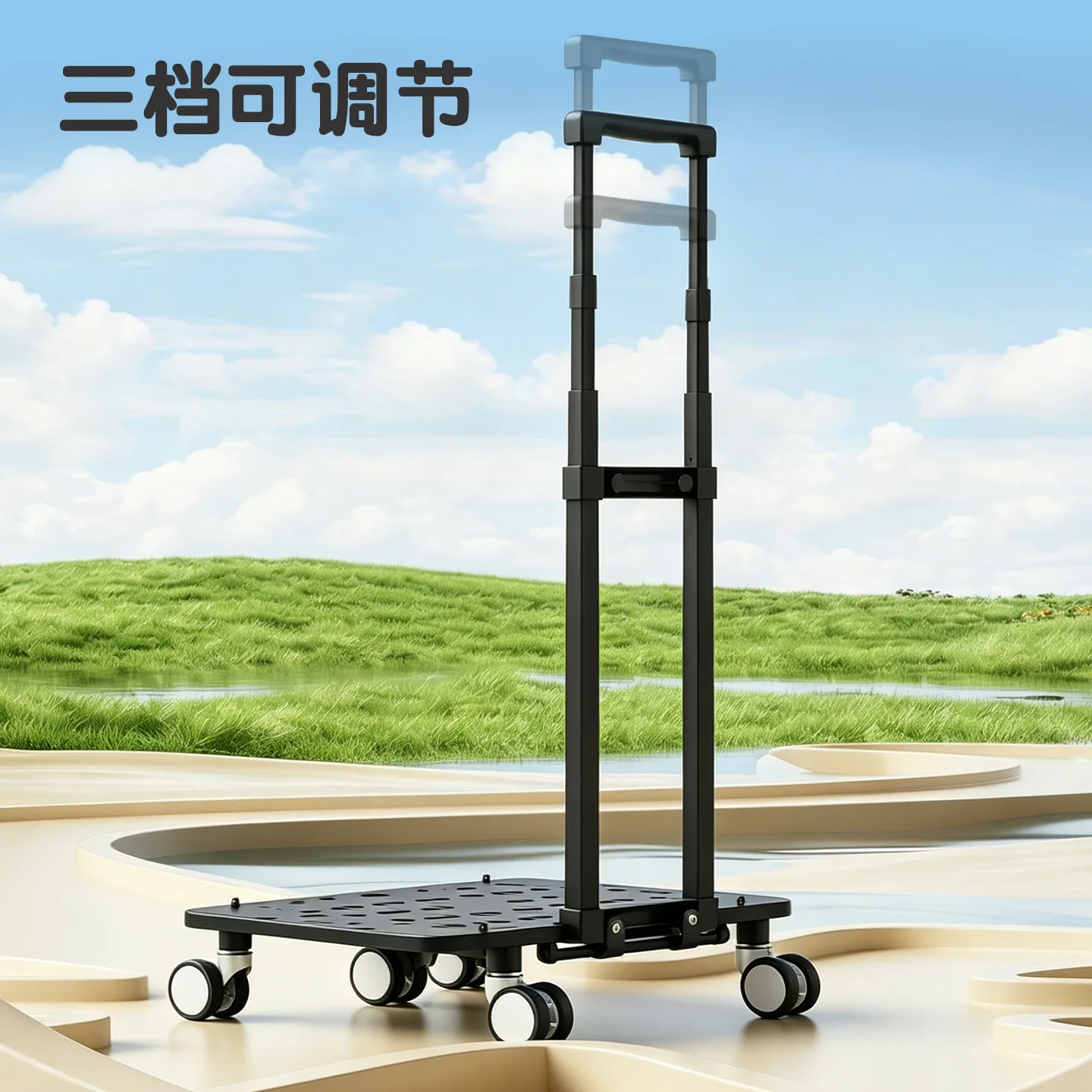 Carrito plegable aluminio para perros y gatos – Gran capacidad - imagen 2