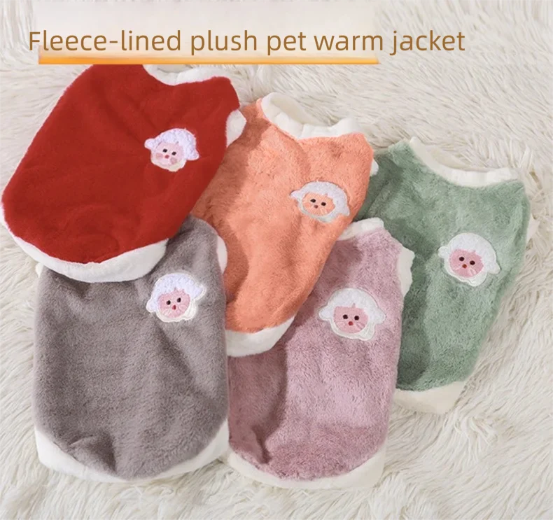 Chaleco felpa cálido para mascota