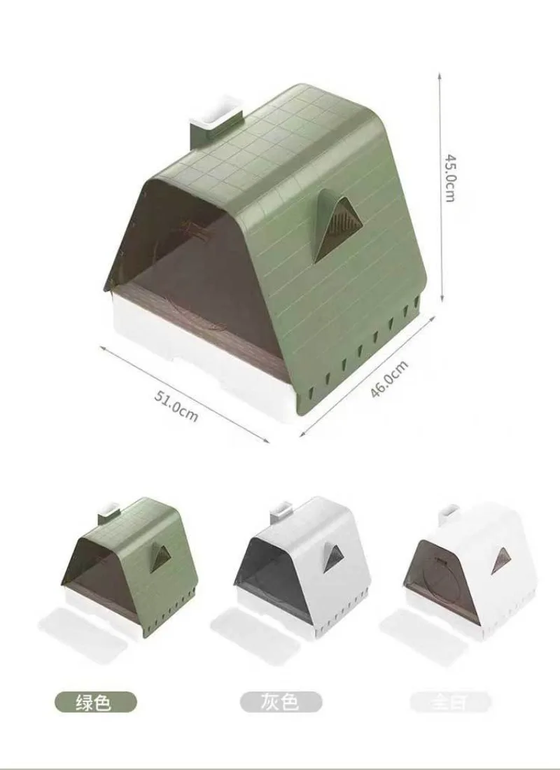 Frontal de la caja de arena extragrande con puerta transparente