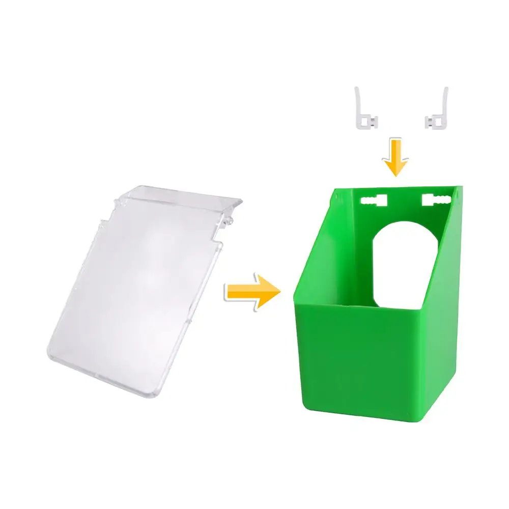 Bebedero automático de agua para aves de plástico, tipo caja - imagen 5