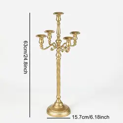 Candelabro vintage dorado portavelas de brazos para gatos y perros