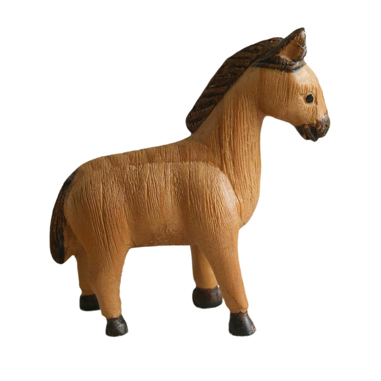 Figura decorativa de madera con caballo artesanal para gatos y perros - imagen 2