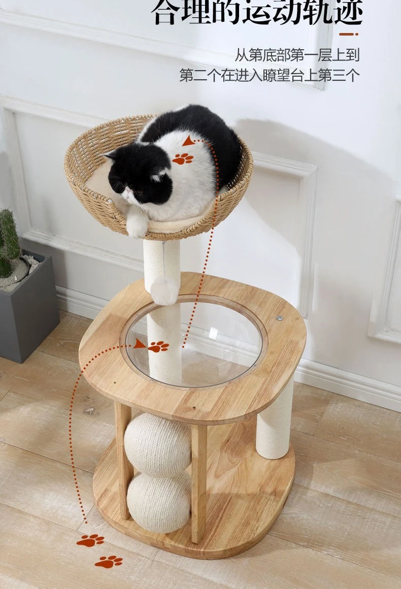 Vista general del mueble escalador para gatos