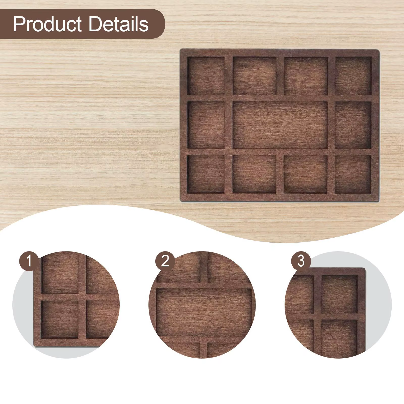 Exhibidor de Madera Compacto para Joyas y Coleccionables - imagen 5