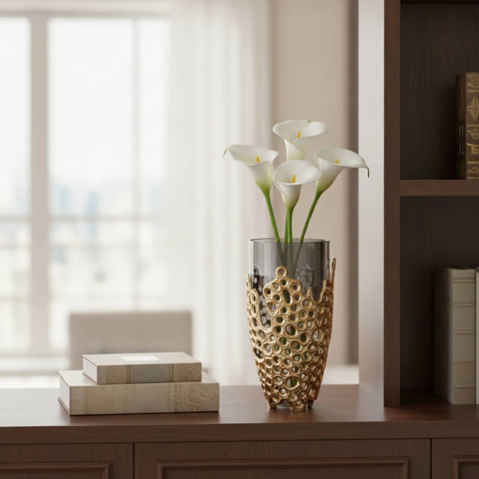 Jarrón Decorativo Nórdico para Hogar – Pieza Escultural Moderna de Mesa