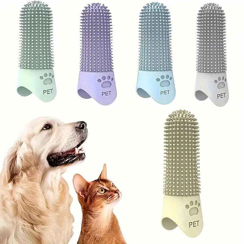 Cepillo dental de silicona 360° para perros y gatos – diseño - imagen 4