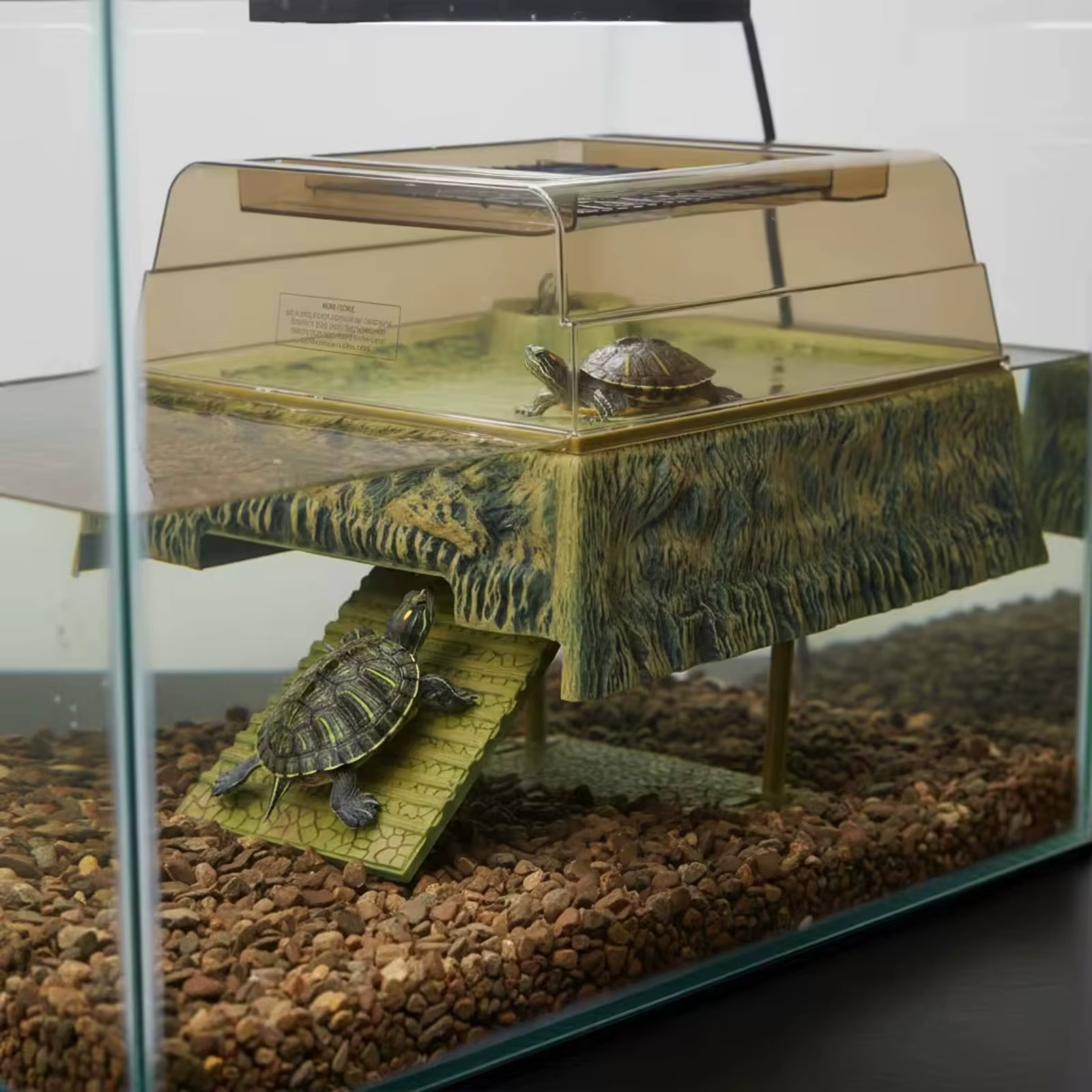 Cueva Plataforma para Tortugas con Rampa y Malla – Acuario - imagen 5