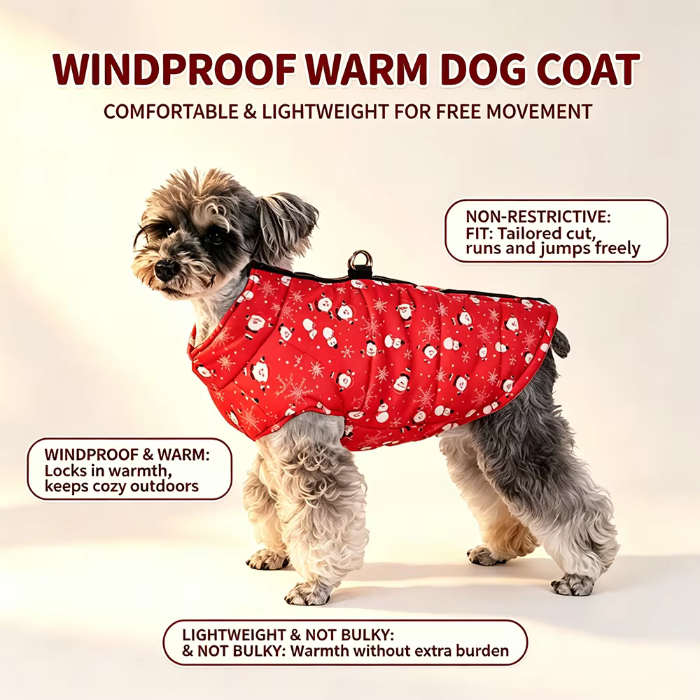 Chaqueta impermeable para perros pequeños y medianos con cremallera - imagen 4