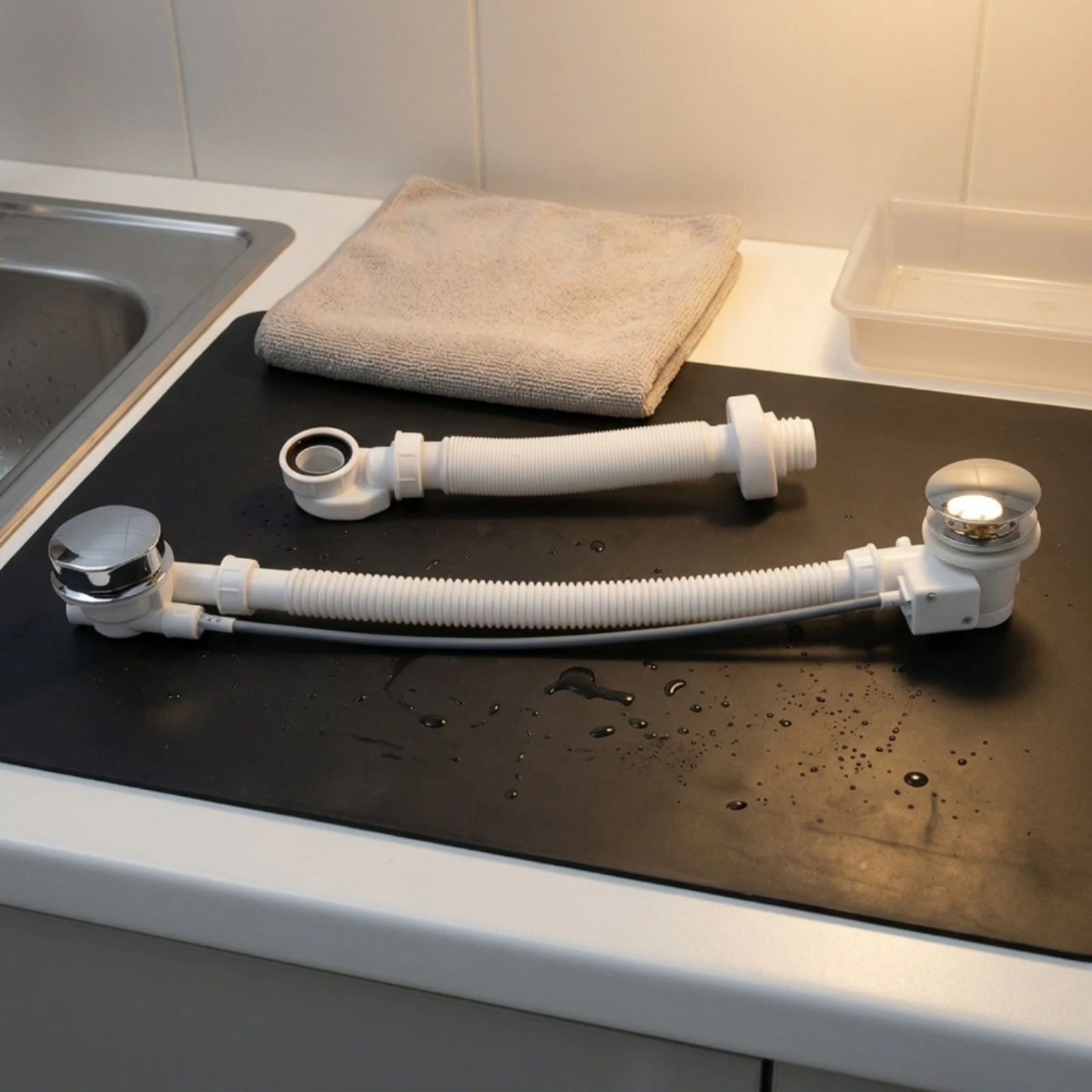 Válvula de desagüe para bañera con rebosadero y tapón giratorio - imagen 2