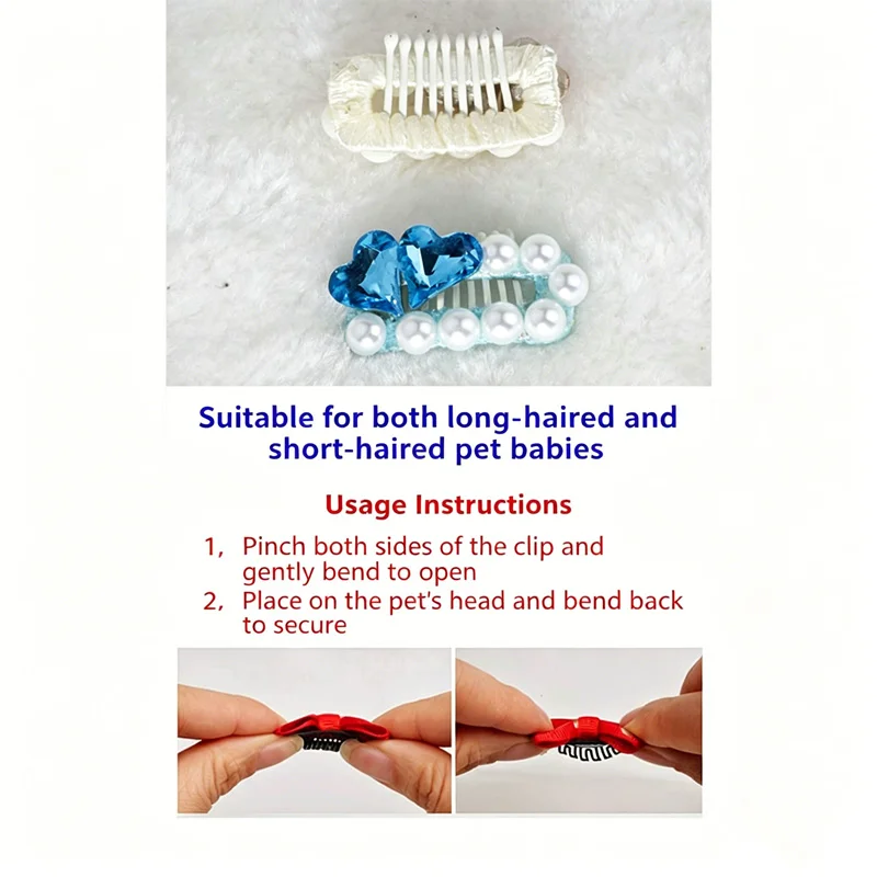 Pinza con diamantes de imitación y perlas