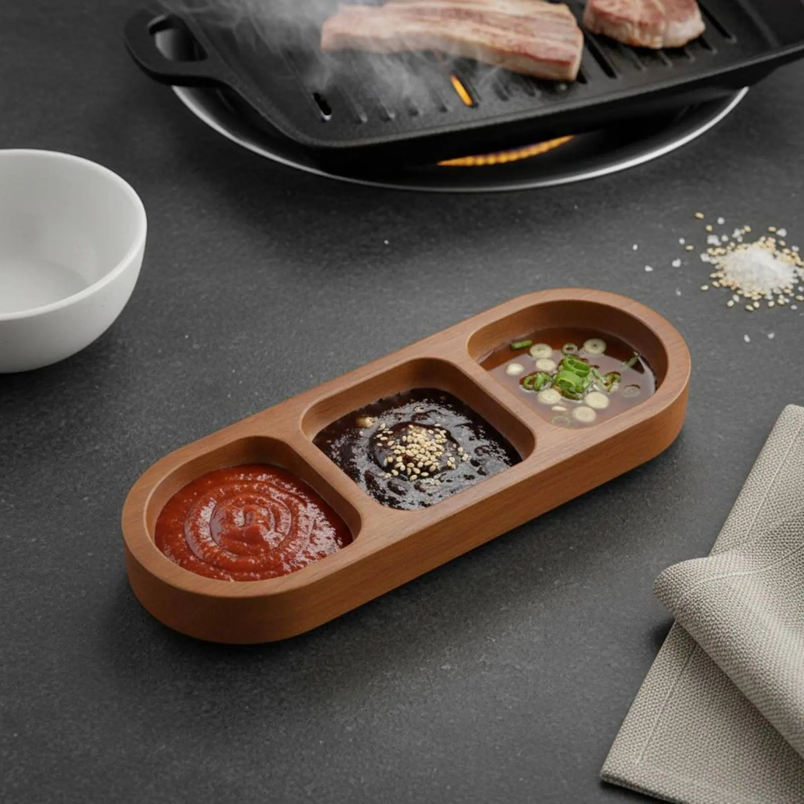 Plato de salsas con compartimentos para perros y gatos, fácil - imagen 3