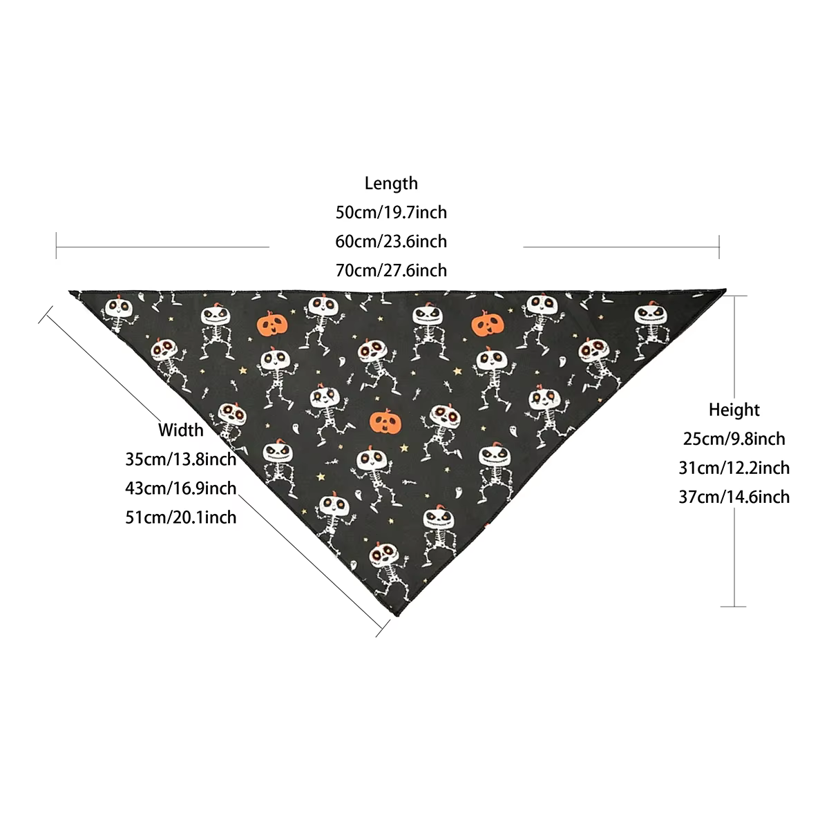 4 Pañuelos triangulares Halloween para perros - imagen 3
